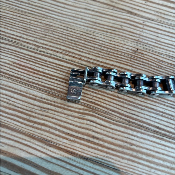 Vintage Harley Davidson Bike Chain Sterling Silver Bracelet - Picture 4 of 6